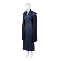 Cosplay Costume Rhaenyra Targaryen House of The Dragon 3(2026) TV Cosplay Tenue Noire et Bleue Femme