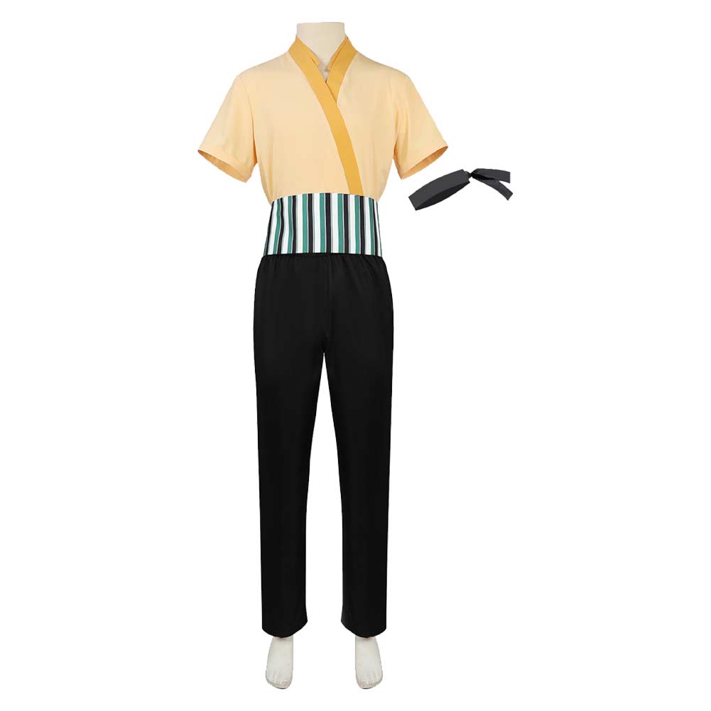 Cosplay Costume Roronoa Zoro One Piece Live Action 2(2026) TV Cosplay Tenue Noire et Beige Homme