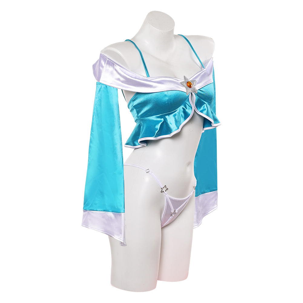 Cosplay Costume Rosalina The Super Mario Galaxy Movie(2026) Film Cosplay Lingerie Sexy Bleu Femme