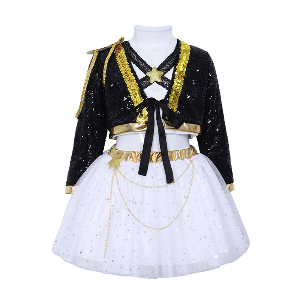 Cosplay Costume Rumi KDH Film Cosplay Tenue Noire Enfant