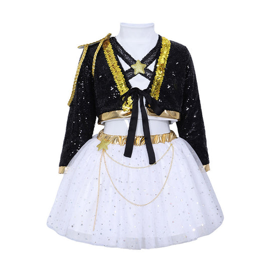 Cosplay Costume Rumi KDH Film Cosplay Tenue Noire Enfant