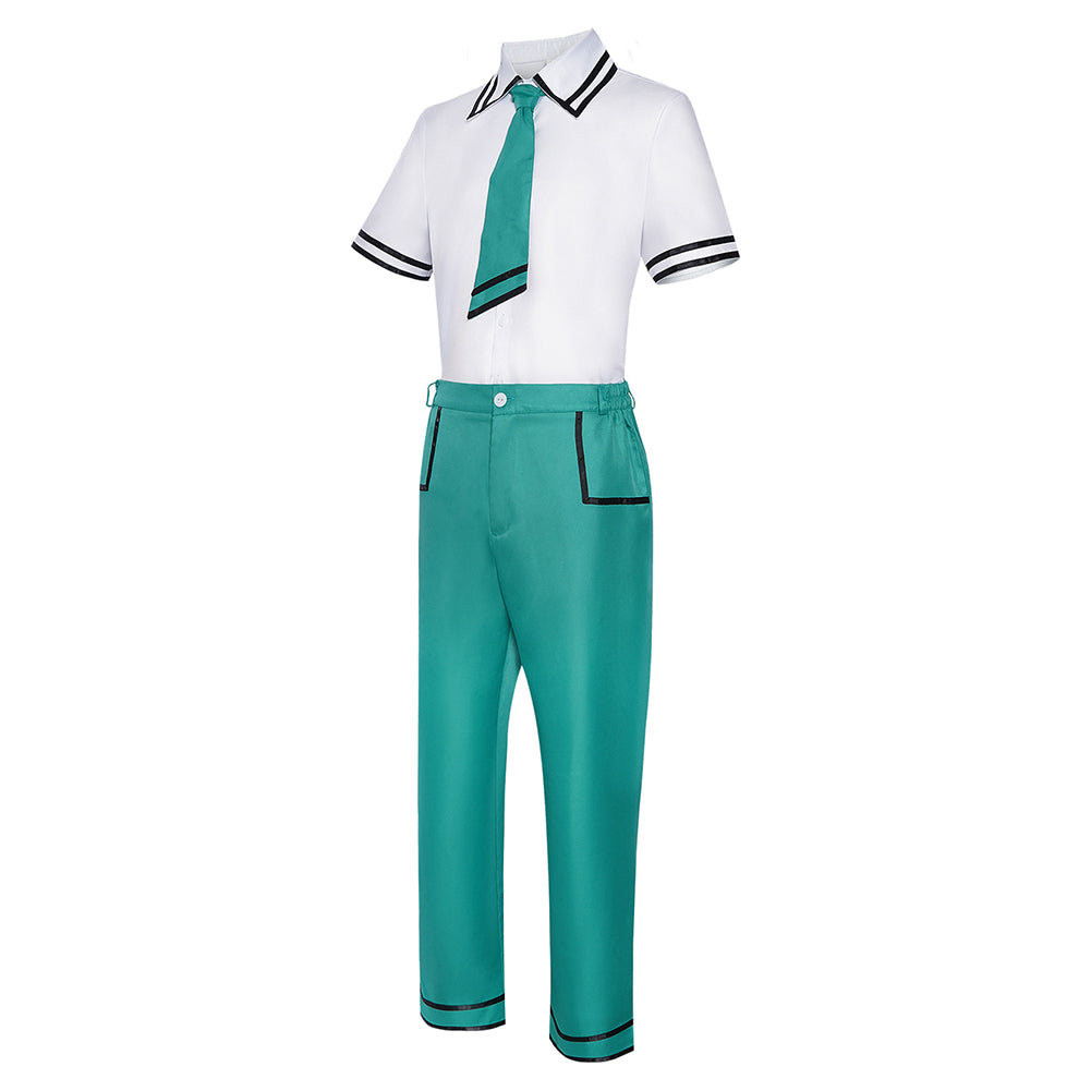 Cosplay Costume Saiki Kusuo The Disastrous Life of Saiki K Anime Cosplay Uniforme Blanche et Verte Homme