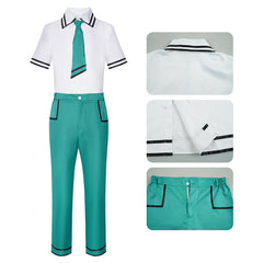 Cosplay Costume Saiki Kusuo The Disastrous Life of Saiki K Anime Cosplay Uniforme Blanche et Verte Homme