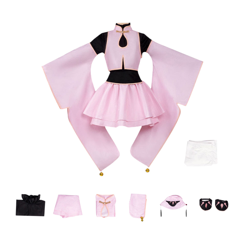 Cosplay Costume Sakura Kinomoto Cardcaptor Sakura Anime Cosplay Tenue Rose et Noire Femme