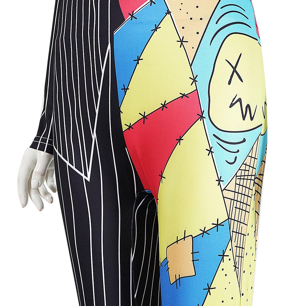 Cosplay Costume Sally The Nightmare Before Christmas(1993) Film Cosplay Combinaison Noire Femme