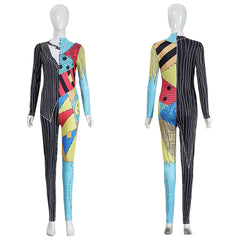 Cosplay Costume Sally The Nightmare Before Christmas(1993) Film Cosplay Combinaison Noire Femme