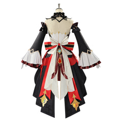 Cosplay Costume Sandone The Marionette Fatui Harbinger Genshin Impact Jeu Cosplay Tenue Rouge et Noire Femme