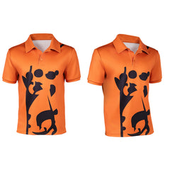 Cosplay Costume Sanji One Piece Live Action 2(2026) TV Cosplay Chemise Polo Orange Homme