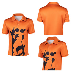 Cosplay Costume Sanji One Piece Live Action 2(2026) TV Cosplay Chemise Polo Orange Homme