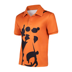Cosplay Costume Sanji One Piece Live Action 2(2026) TV Cosplay Chemise Polo Orange Homme