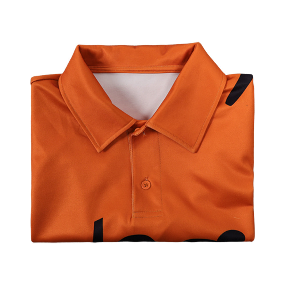 Cosplay Costume Sanji One Piece Live Action 2(2026) TV Cosplay Chemise Polo Orange Homme