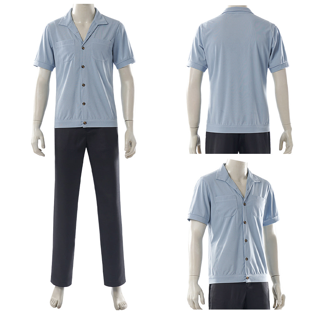 Cosplay Costume Sanji One Piece Live Action 2(2026) TV Cosplay Tenue Noire et Bleue Homme