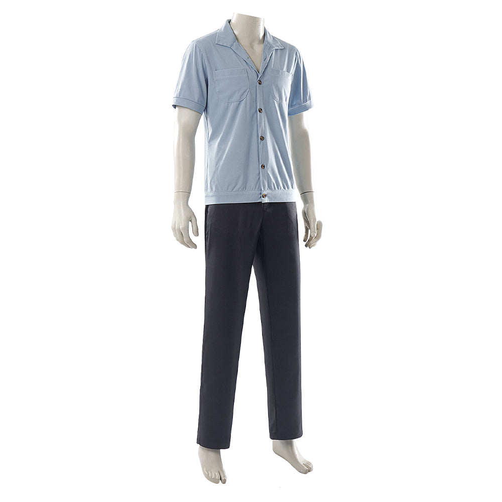 Cosplay Costume Sanji One Piece Live Action 2(2026) TV Cosplay Tenue Noire et Bleue Homme