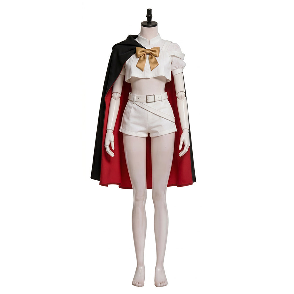 Cosplay Costume Sapphire The Ribbon Hero(2026) Anime Cosplay Tenue Blanche et Noire Femme