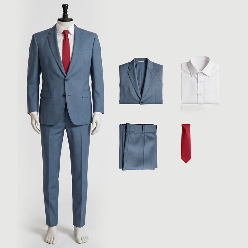 Cosplay Costume Sasaki Smoking Behind the Supermarket with You(2026) Anime Cosplay Tenue Bleue Homme