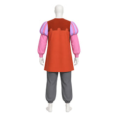 Cosplay Costume Shérif de Nottingham Robin des Bois(1973) Film Cosplay Tenue Rouge et Rose Adulte