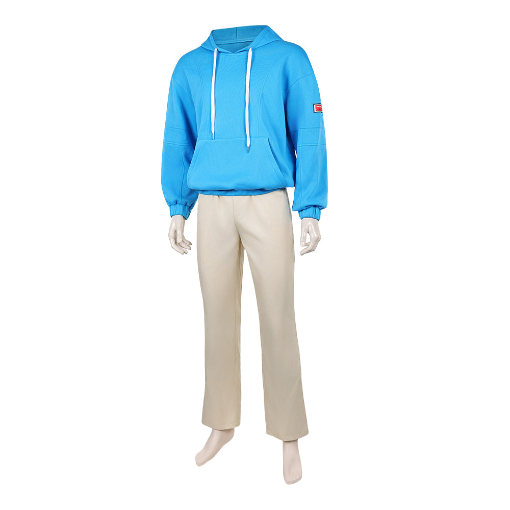 Cosplay Costume Shin Asakura Sakamoto Days(2026) Film Cosplay Tenue Bleue et Beige Homme
