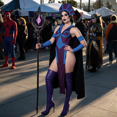 Cosplay Costume Skeleton King Les Maîtres de l'Univers(2026) Film Cosplay Robe Violette Femme