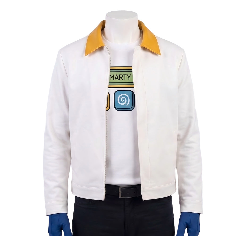 Cosplay Costume Smarty Pants Film Cosplay Tenue Blanche Homme