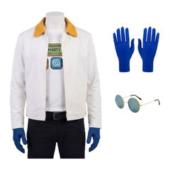 Cosplay Costume Smarty Pants Film Cosplay Tenue Blanche Homme