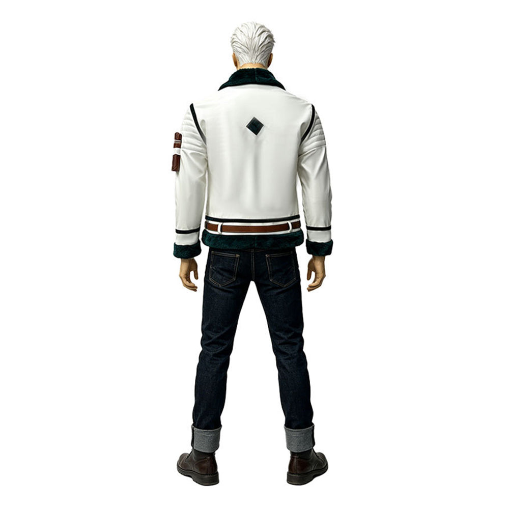 Cosplay Costume Smoker One Piece Live Action 2(2026) TV Cosplay Veste Blanche Homme