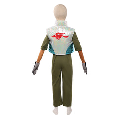 Cosplay Costume Star Fox McCloud The Super Mario Galaxy Movie(2026) Film Cosplay Tenue Verte Enfant