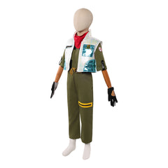 Cosplay Costume Star Fox McCloud The Super Mario Galaxy Movie(2026) Film Cosplay Tenue Verte Enfant