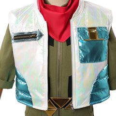 Cosplay Costume Star Fox McCloud The Super Mario Galaxy Movie(2026) Film Cosplay Tenue Verte Enfant