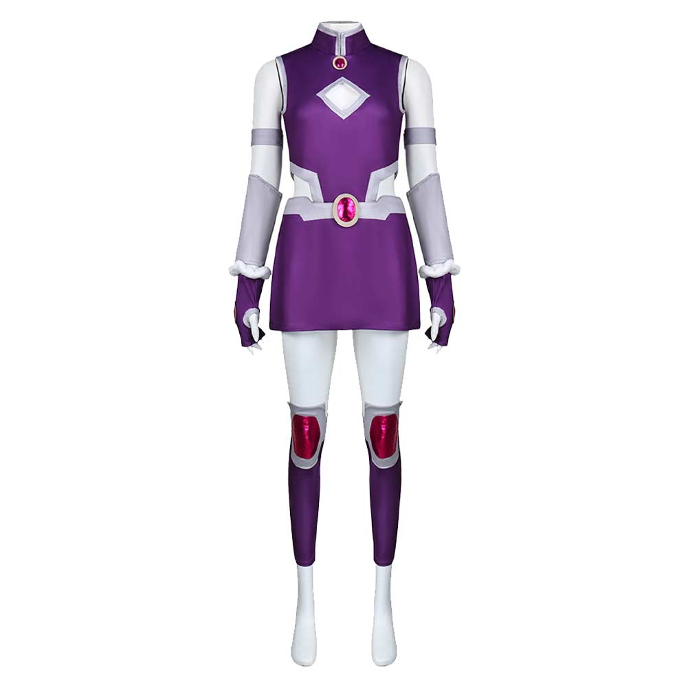 Cosplay Costume Starfire Teen Titans TV Cosplay Robe Violette Femme