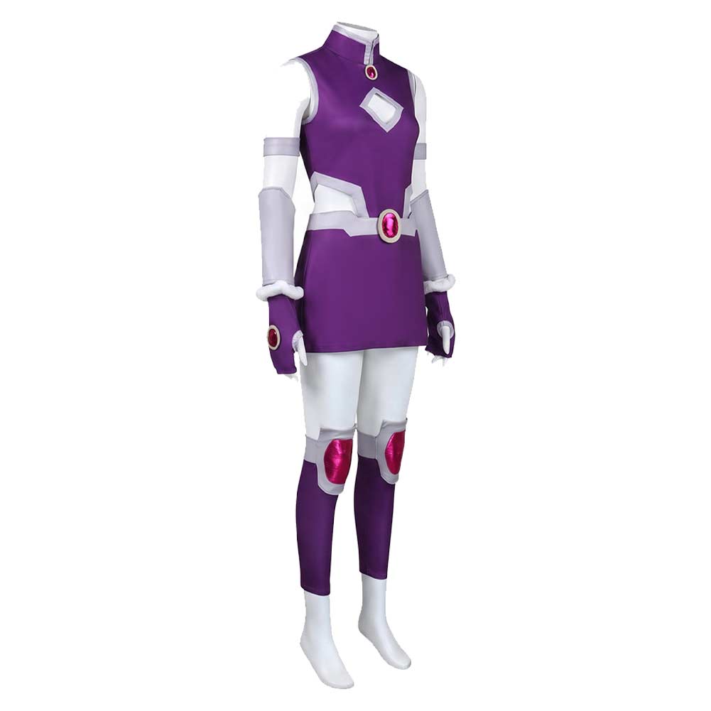Cosplay Costume Starfire Teen Titans TV Cosplay Robe Violette Femme