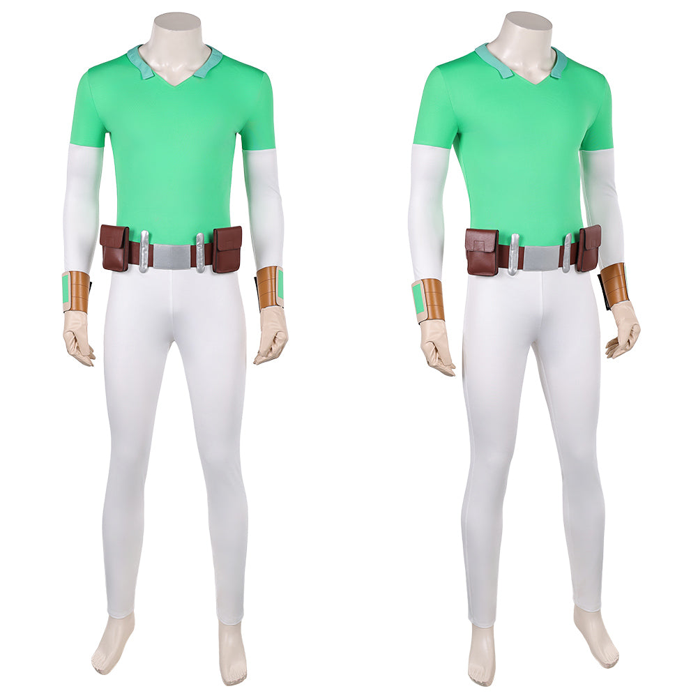 Cosplay Costume Stone Man Invincible 4(2026) TV Cosplay Tenue Verte et Blanche Homme