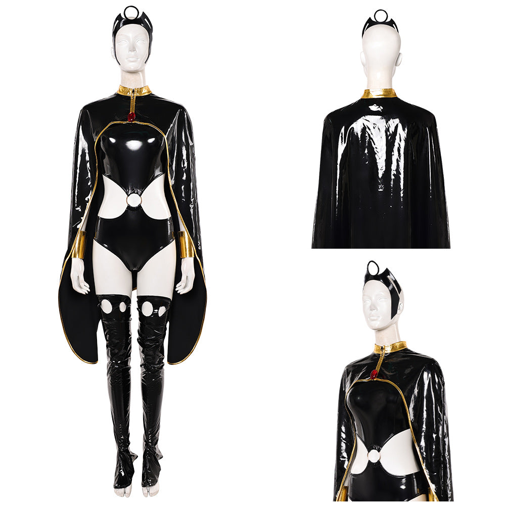 Cosplay Costume Storm X-Men '97 Saison 2(2026) TV Cosplay Tenue Noire de Cuir Femme