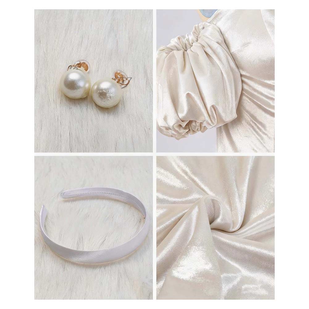 Cosplay Costume Sua Alien Stage Anime Cosplay Robe Blanche Femme