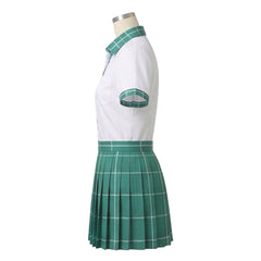 Cosplay Costume Sua Alien Stage Anime Cosplay Uniforme Blanche et Verte Femme