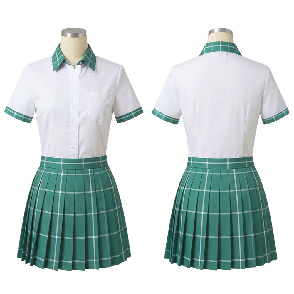 Cosplay Costume Sua Alien Stage Anime Cosplay Uniforme Blanche et Verte Femme