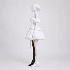 Cosplay Costume Sua Alien Stage(2026) TV Cosplay Robe Blanche et Noire Femme
