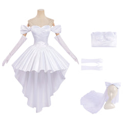 Cosplay Costume Sua Alien Stage(2026) TV Cosplay Robe de Mariée Blanche Femme