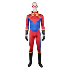 Cosplay Costume Sunspot X-Men ‘97 Saison 2(2026) TV Cosplay Combinaison Bleue et Rouge Homme
