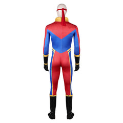 Cosplay Costume Sunspot X-Men ‘97 Saison 2(2026) TV Cosplay Combinaison Bleue et Rouge Homme