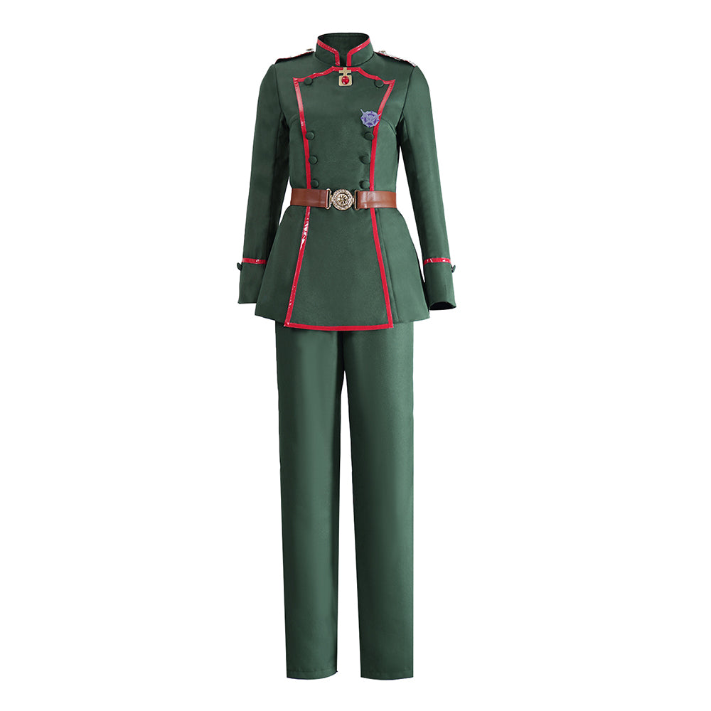 Cosplay Costume Tanya Von Degurechaff Saga of Tanya The Evil 2(2026) Anime Cosplay Tenue Verte Femme