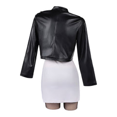 Cosplay Costume Tayama Smoking Behind the Supermarket with You(2026) Anime Cosplay Tenue Noire et Blanche Femme