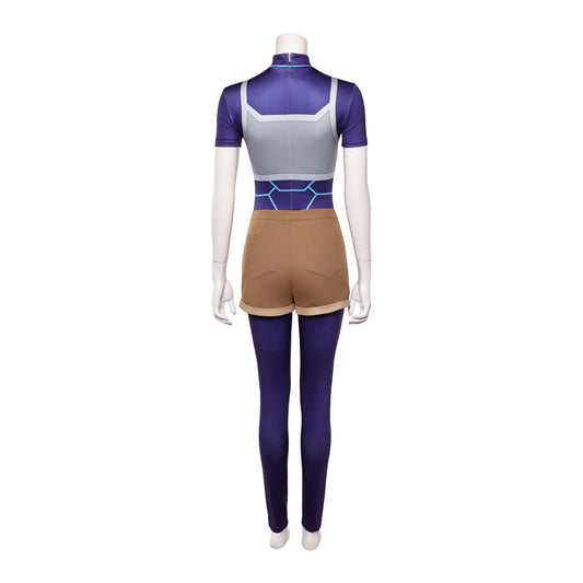 Cosplay Costume Tech Jacket Invincible 4(2026) TV Cosplay Tenue Bleue et Brune Femme