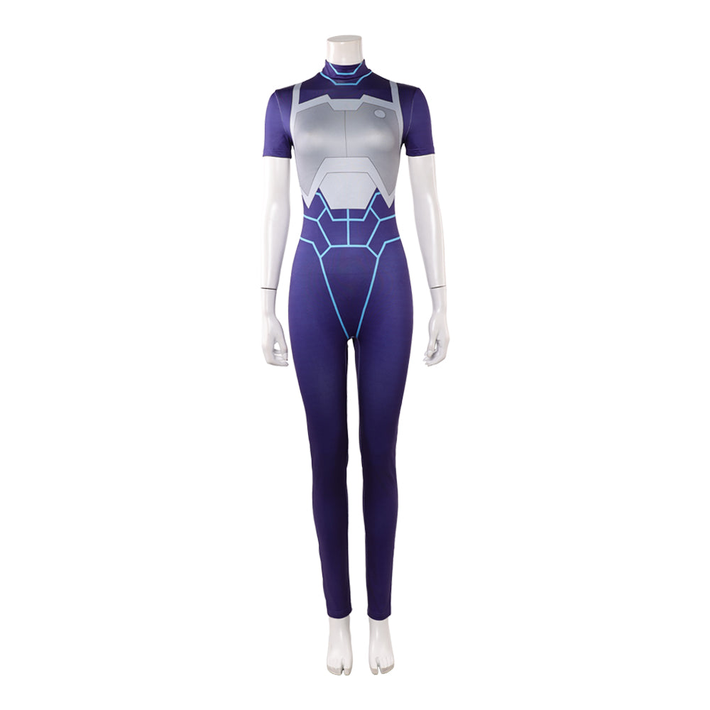 Cosplay Costume Tech Jacket Invincible 4(2026) TV Cosplay Tenue Bleue et Brune Femme