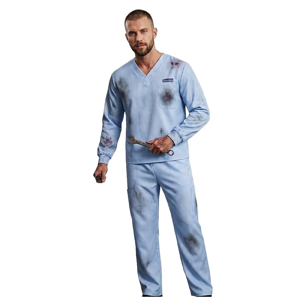 Cosplay Costume Technician Lanterns(2026) TV Cosplay Tenue Bleue Homme