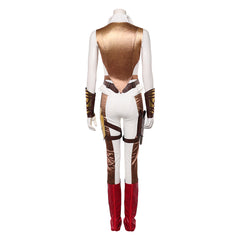Cosplay Costume Teela Les Maîtres de l'Univers(2026) Film Cosplay Tenue Dorée et Blanche Femme