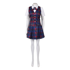 Cosplay Costume Tegan Coven Academy(2026) TV Cosplay Unifrome Bleue et Rouge Femme