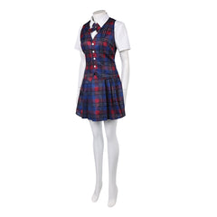 Cosplay Costume Tegan Coven Academy(2026) TV Cosplay Unifrome Bleue et Rouge Femme