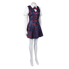 Cosplay Costume Tegan Coven Academy(2026) TV Cosplay Unifrome Bleue et Rouge Femme