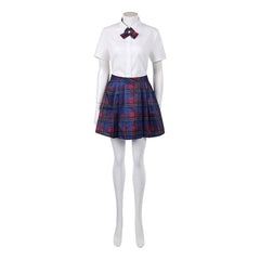 Cosplay Costume Tegan Coven Academy(2026) TV Cosplay Unifrome Bleue et Rouge Femme