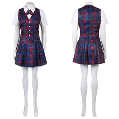 Cosplay Costume Tegan Coven Academy(2026) TV Cosplay Unifrome Bleue et Rouge Femme